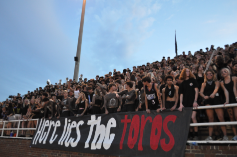 Here lies the Toros... the FHS student section gets hyped up during the game. The students always have something to say after a play. 