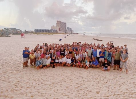 The sun rises... Seniors gather at the gulf to watch the sunrise together. Submitted photo.