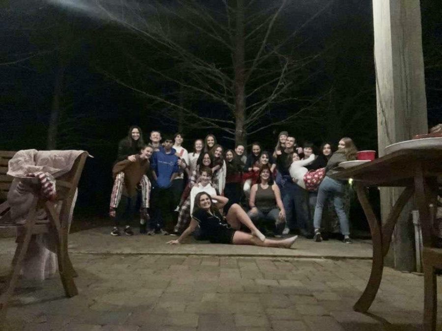 Having fun outside  school...
Cassidy Frater along with fellow IB students celebrate first semester at a Secret Santa party. Submitted photo.