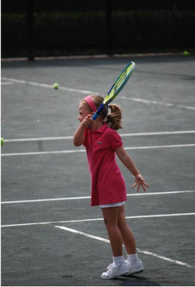 At an early age... Claudia Catar practices her game as a child. The practices paid off for her.