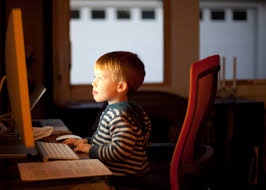 Education online… A young student learns from a screen. Online learning impacted students’ ability to retain information.