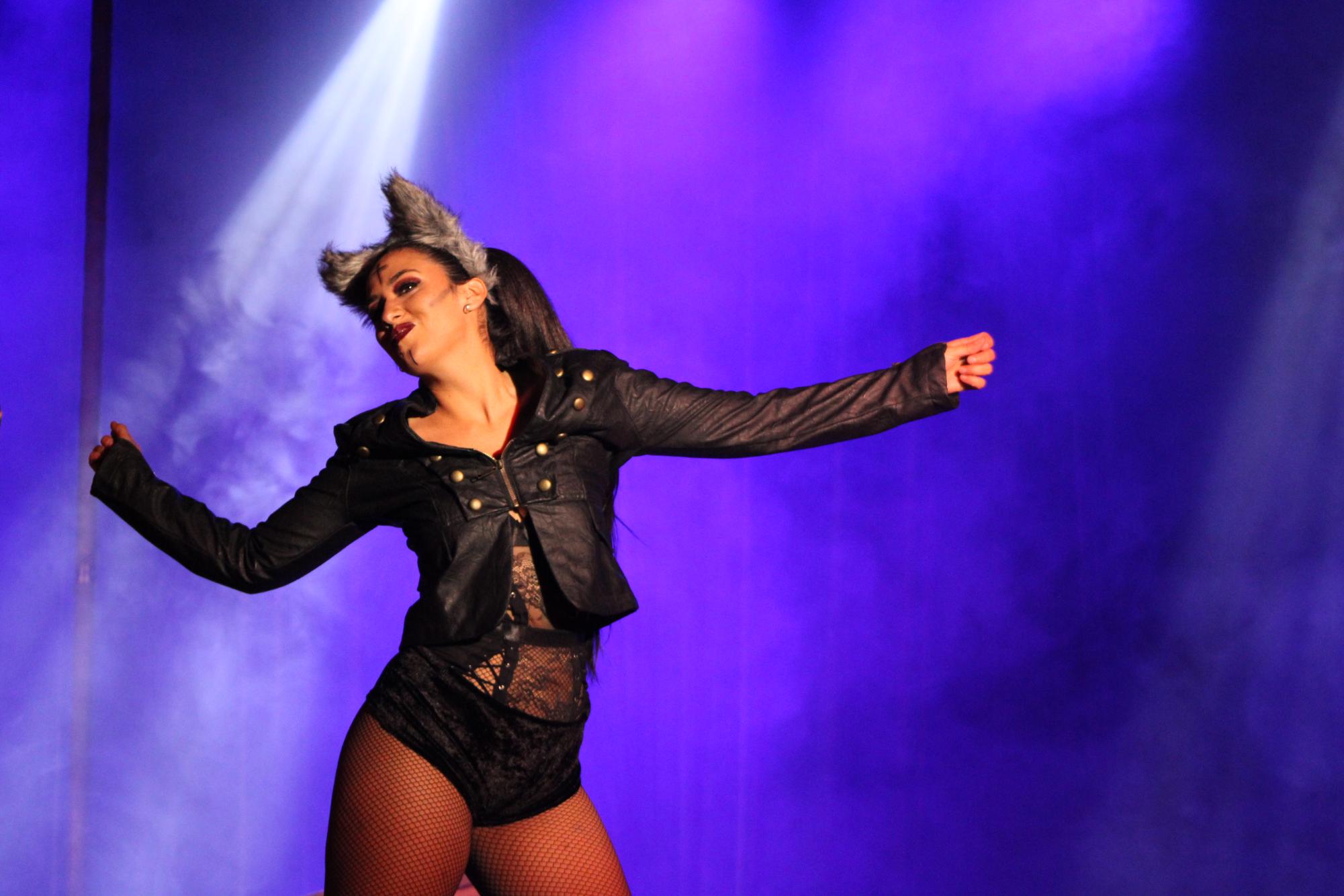 Howl about that?… On January 29, performer Sabrina Martinez dances during the first act of the Horror Circus at the Daphne Civic Center. The troupe, based in Argentina, traveled throughout the United States staging both their Horror Circus and Circus on Ice shows. “This is my first time in Alabama, so maybe it could be my favorite audience,” Martinez said. “I really like it. It’s very pretty. Actually, now is all, like, Mardi Gras, so it’s all pretty.”