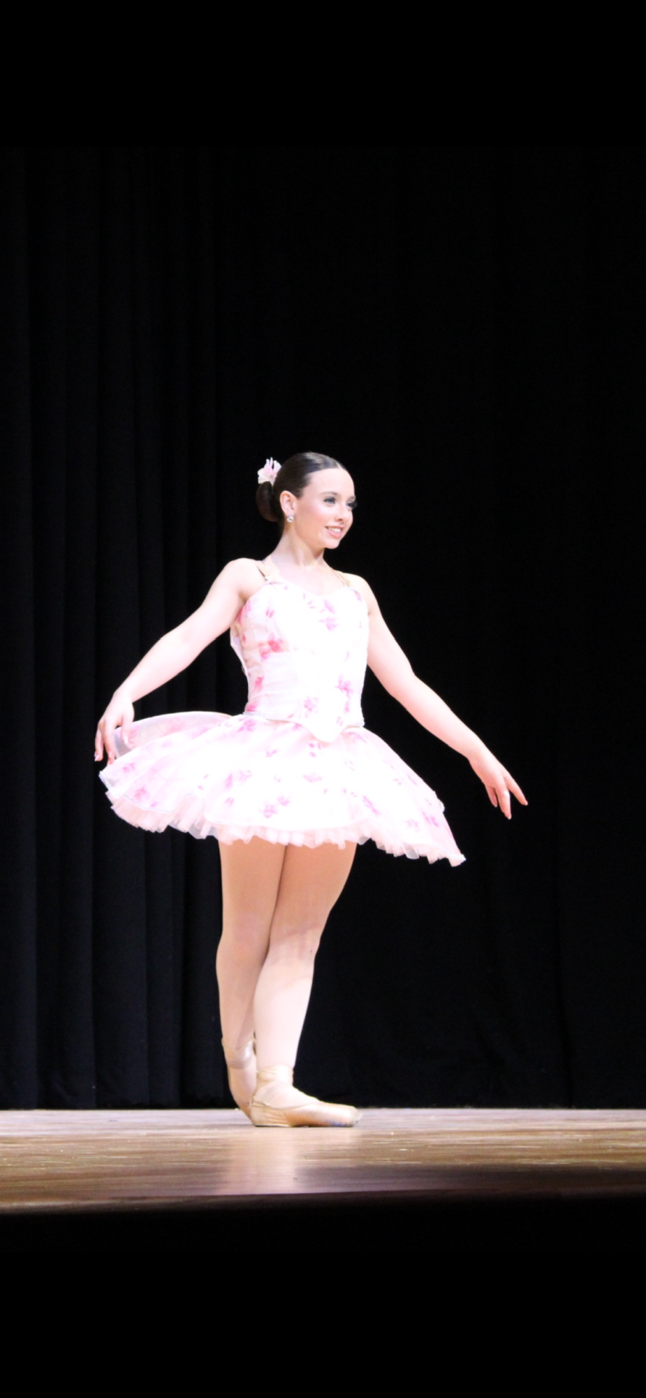 Technique and perfection…Company dancer Halle Smith performs as the summer fairy in the most recent show, Cinderella. Being chosen for the role of the summer fairy allowed me to focus on technique and perfecting my beginner-level skills.