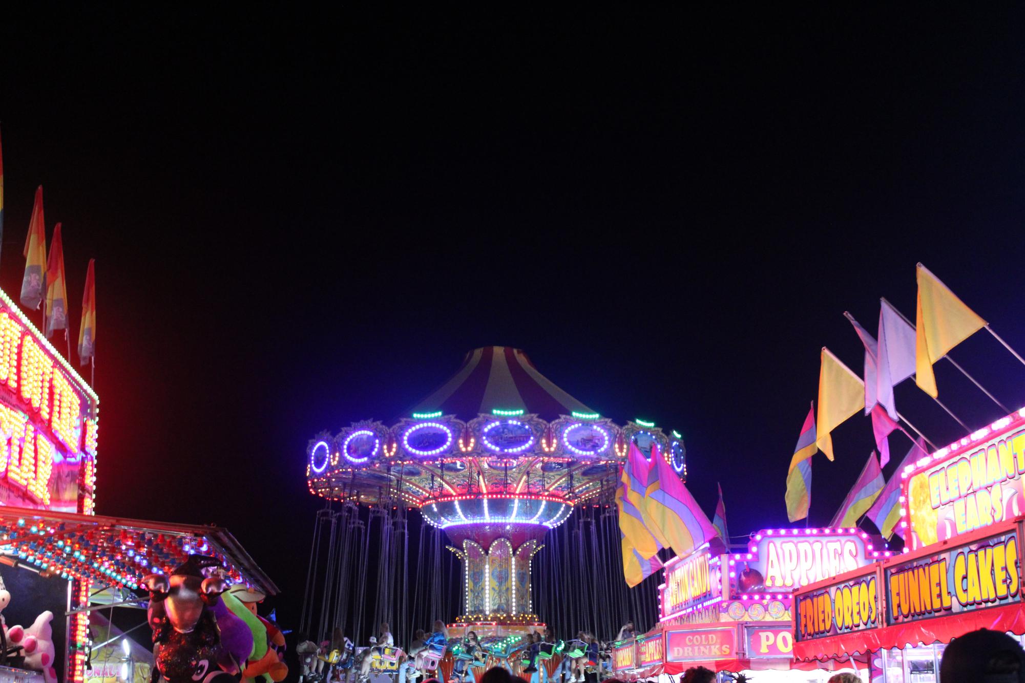 The wait is over… The Baldwin County Fair ran from Sept. 16-20 in the Robertsdale, Alabama, coliseum. The fair offered visitors access to a variety of food and thrilling rides. (Isabella Torres)