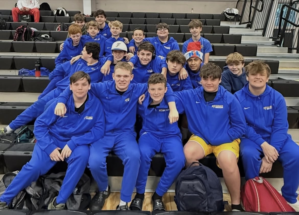 Wrestling… Fairhope's junior high wrestlers compete last Saturday night. They earned a second place team finish, all to not be outdone by the JV wrestling team. “Our team surpassed all expectations and had fun,” Wells said. (photo courtesy of Fairhope High School Wrestling) 