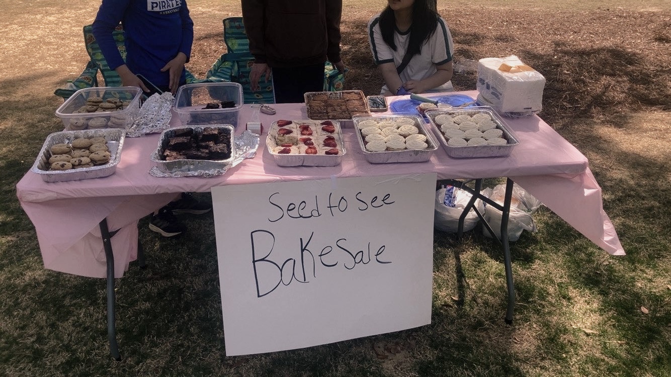 Tasty treats... Cupcakes, cookies and brownies line the table, ready to be sold. The group sold out of all their baked goods within an hour. (Audrey Parsons)
