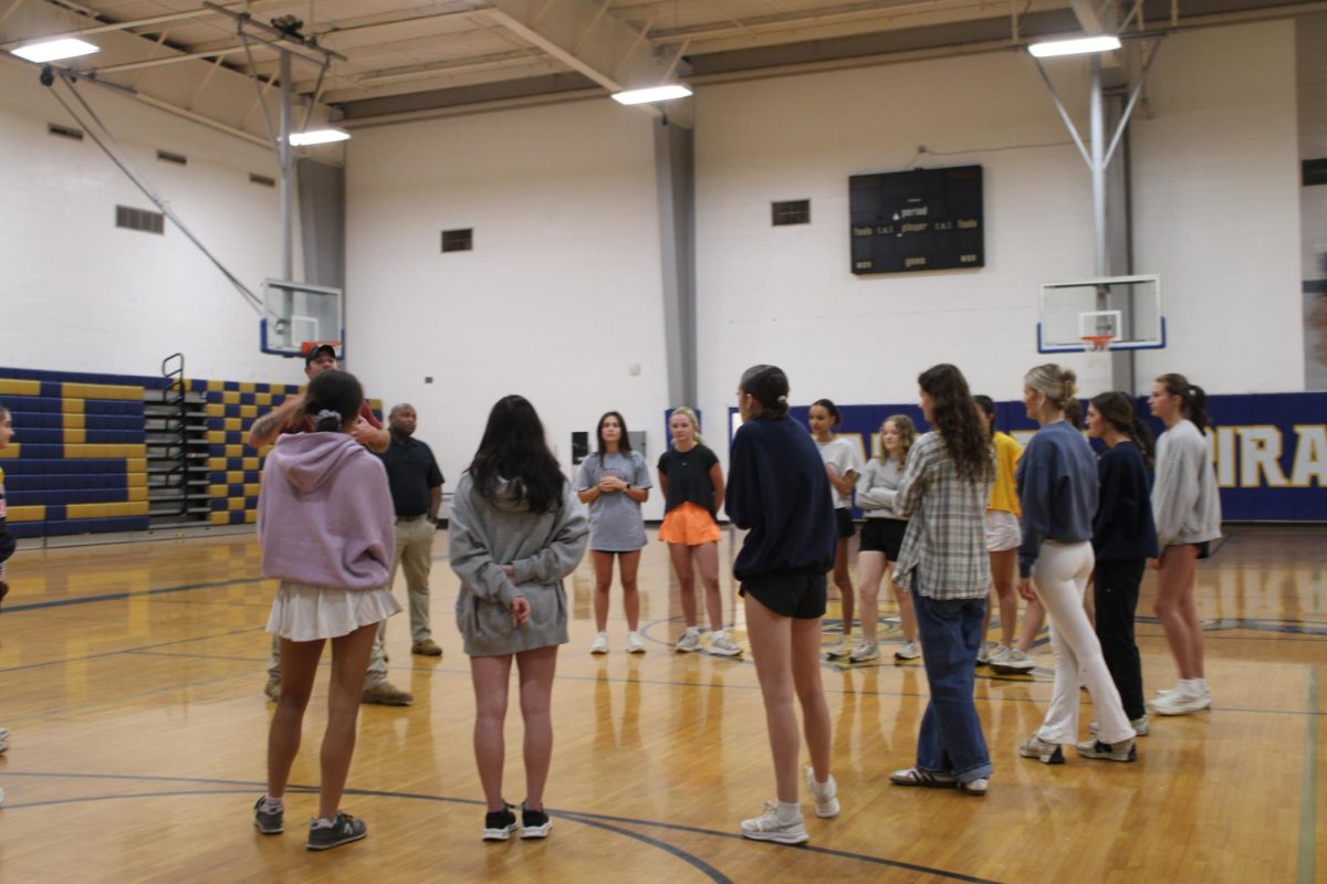 Self defense…Volunteers from the Fairhope Police Department taught students strategies to escape assailants and defend themselves. There were girl and boy sessions to help each session be specialized. (Halle Smith)